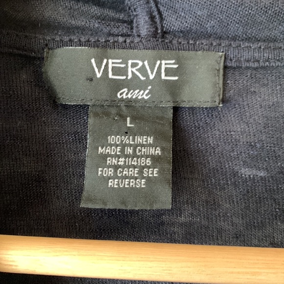 Verve Ami 100% Linen Women's Sweater Open Cardigan - Picture 2 of 2